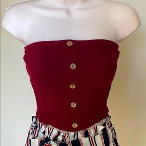 Button down tube top